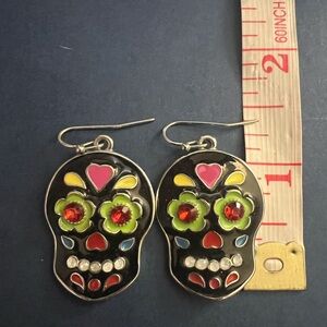 Sugar skull earrings.